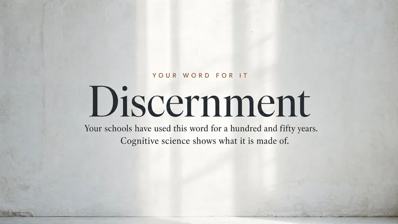 Slide 56 — Discernment